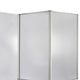 Accordion Style Plastic Inserts 3 Panel Room Divider with Casters Gray - BM205794 By Casagear Home BM205794