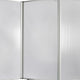 Accordion Style Plastic Inserts 3 Panel Room Divider with Casters Gray - BM205794 By Casagear Home BM205794