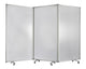 Room Divider | 3 Panel | Accordion Style Plastic | Casters | Gray