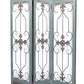 Transitional 3 Panel Screen with Iron Motif Panels Gray - BM205855 By Casagear Home BM205855