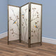 Room Divider | 3 Panel | Hand Painted Fabric | Art Style | Beige