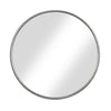Contemporary Style Round Metal Framed Wall Mirror, Small, Antique Silver - BM205991 By Casagear Home