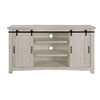 65 Inch Wooden TV Stand with 2 Open Shelves Antique White and Black By Casagear Home BM205998