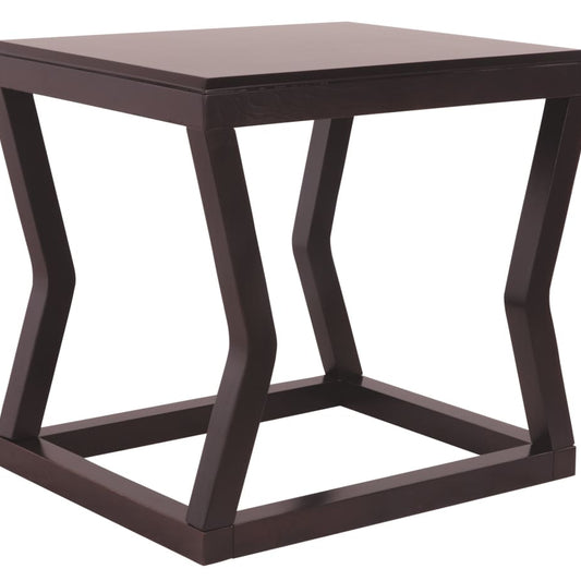 End Table | Rectangular Top | Angular Legs | Wood | Brown