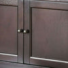 50 Corner Wooden Bookshelf with 2 Door Cabinet Brown By Casagear Home BM206244