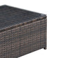 34 Rectangular Faux Rattan Coffee Table with Glass Top Brown By Casagear Home BM206283