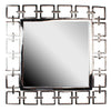 Mirror | Square Frame | Metal | Openwork | Modern Style | Silver