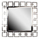 Mirror | Square Frame | Metal | Openwork | Modern Style | Silver