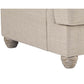 Fabric Upholstered Wooden Chair and a Half with Bun Feet Beige By Casagear Home BM207039