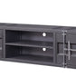 Industrial Container Style TV Stand with Two Open Shelves, Gray - BM207477 By Casagear Home