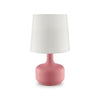 17" Pot Base Table Lamp with 3 Way Touch Light, Pink By Casagear Home