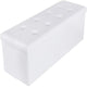 Ottoman Bench | Storage | Tufted Faux Leather | 48" | White