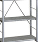 54 4-Shelf Bookshelf with X Back Silver and Gray By Casagear Home BM209626