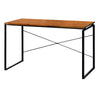 47" Rectangular Wood Top Desk with Metal Legs, Brown and Black By Casagear Home