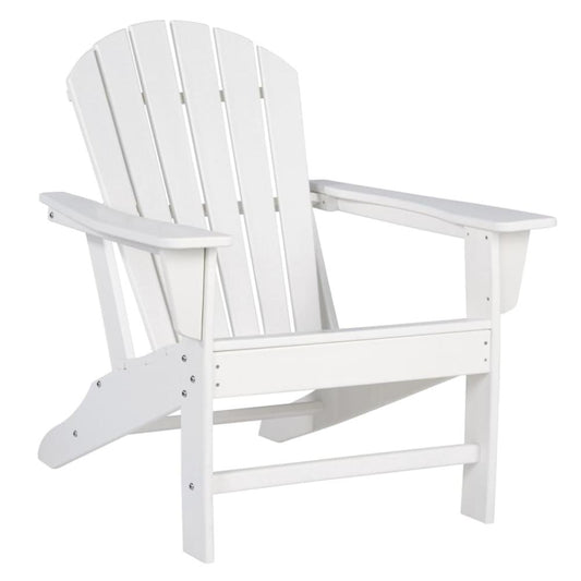 Adirondack Chair | Contemporary Plastic | Slatted Back | White