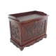 Shoe Cabinet | Engraved Wood Frame | Drop Down | Brown