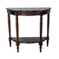 32" 1 Drawer Crescent Moon Engraved Wood Console Table,Brown By Casagear Home