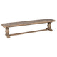 Rectangular Reclaimed Wood Bench with Trestle Base Weathered Brown By Casagear Home BM210353