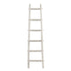 72" 6-Step Wooden Decorative Ladder, White By Casagear Home