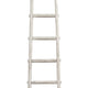 72 6-Step Wooden Decorative Ladder White By Casagear Home BM210394