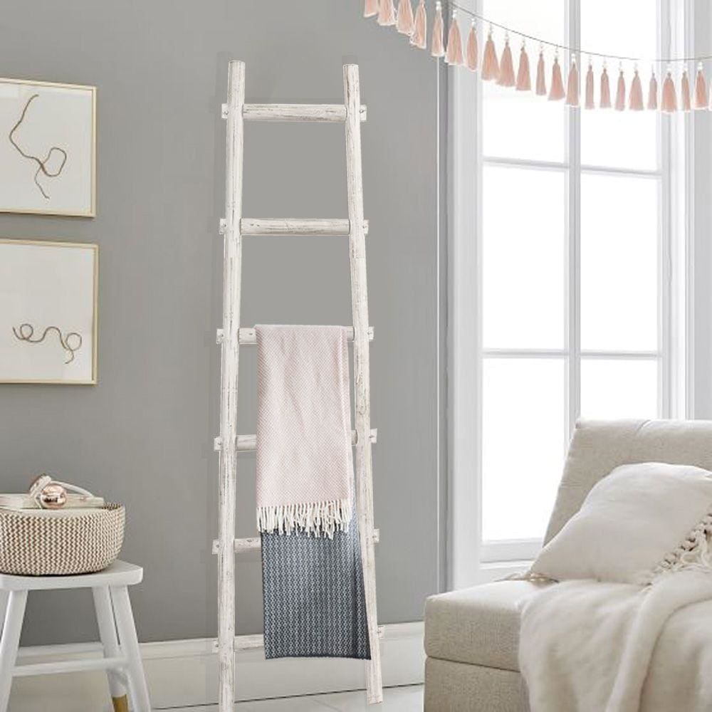 Decor Ladder | Transitional Style | 6 Steps | White
