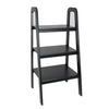 44" 3 Tier Wooden Open Design Storage Shelf Ladder, Black By Casagear Home