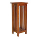Flower Stand | Wood | 30" | Bottom Shelf | Slatted Sides | Brown