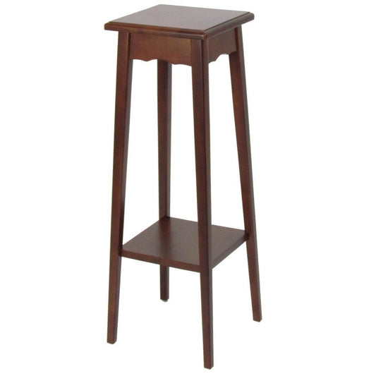 39" 1-Shelf Wooden Plant Stand with Slanted Legs, Brown By Casagear Home