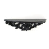 Wall Shelf | Hand Carved Moonbay | Floral Design | Black