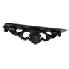 Wall Shelf | Hand Carved | Floral Design Display | Black