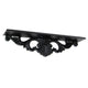 Wall Shelf | Hand Carved | Floral Design Display | Black