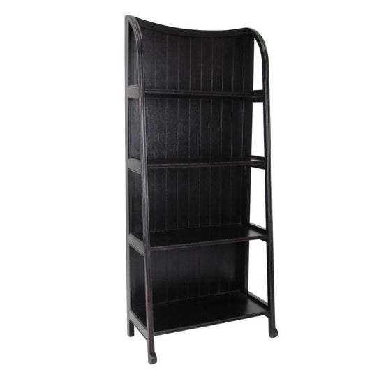 60" 4-Tier Plank Style Foldable Display Stand, Black By Casagear Home
