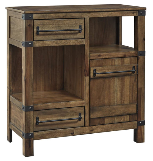 36" 2-Drawer and 1 Door Accent Cabinet, Brown By Casagear Home