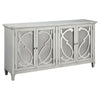 Ashley 4 Panel Door Cabinet with Fluted Detail, Antique White