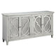 Ashley 4 Panel Door Cabinet with Fluted Detail, Antique White