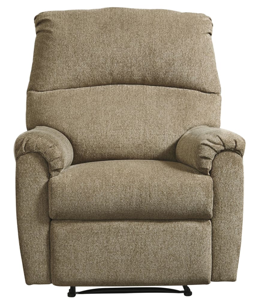 Upholstered Recliner with Pillow Top Armrests, Beige By Casagear Home