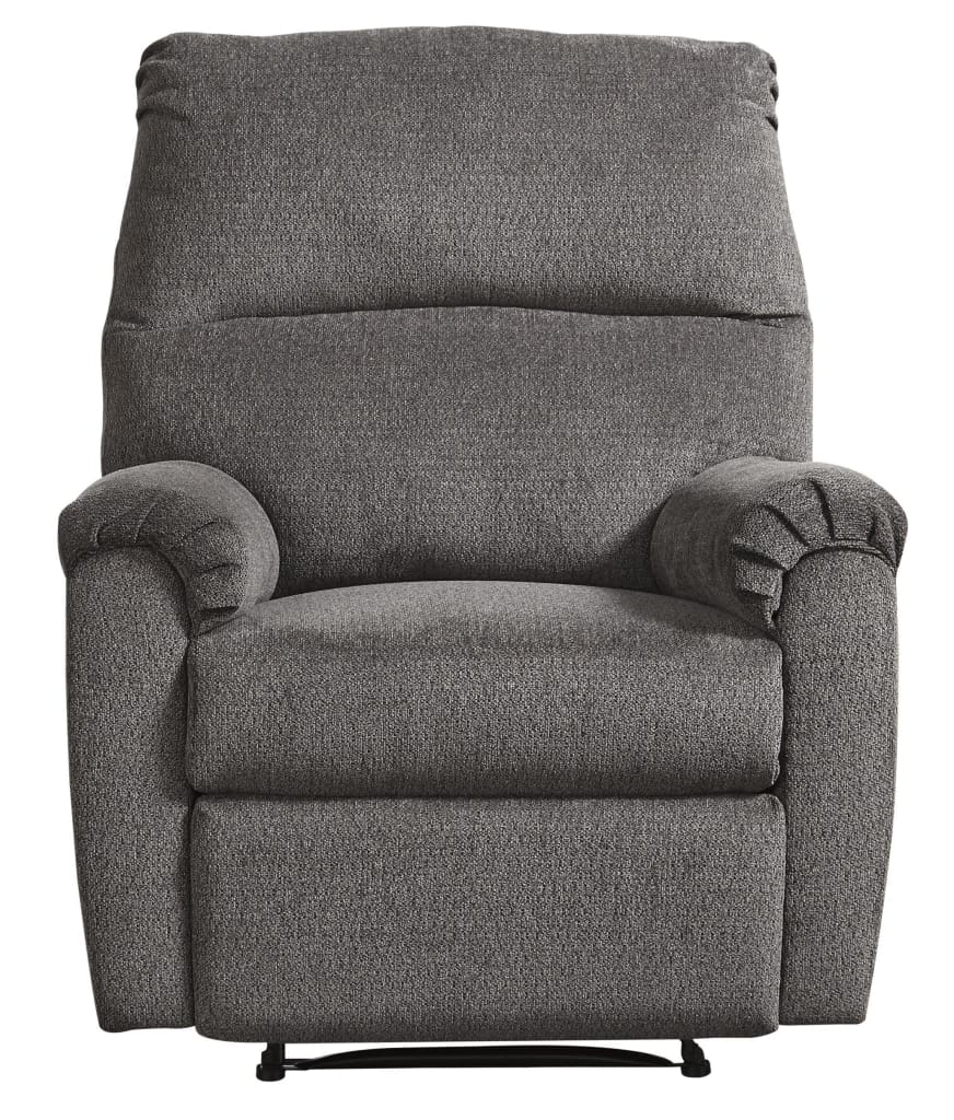 Upholstered Recliner with Pillow Top Armrests, Gray By Casagear Home