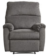 Recliner | Zero Wall | Pillow Top Arms | Fabric Upholstered | Gray