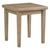 End Table | Square Wood Frame | Plank Top | 22" | Teak Brown