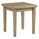 End Table | Square Wood Frame | Plank Top | 22" | Teak Brown