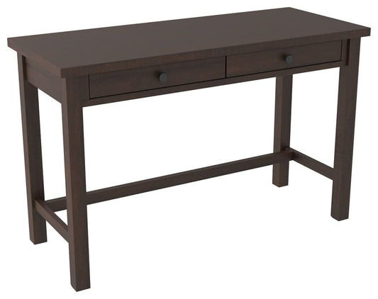 47" 2-Drawer Writing Desk with Block Legs, Dark Brown By Casagear Home