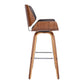 26 Leatherette Counter Height Swivel Barstool,Black & Brown By Casagear Home BM214500