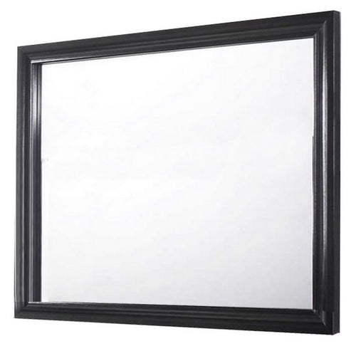 Dresser Mirror | Molded Frame | Rectangular | Black & Silver
