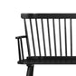48 Spindle Back Bench with Splayed Legs Black By Casagear Home BM215322