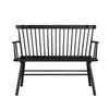 48" Spindle Back Bench with Splayed Legs, Black By Casagear Home