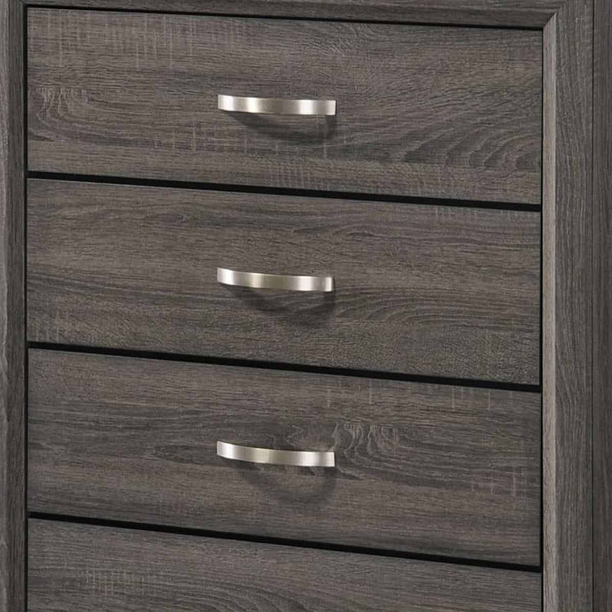 50 5-Drawer Chest with Chamfered Feet Gray BM215483