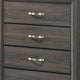 50 5-Drawer Chest with Chamfered Feet Gray BM215483