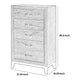 50 5-Drawer Chest with Chamfered Feet Gray BM215483