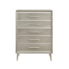 50 5-Drawer Chest with Splayed Legs Silver BM215528