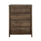 44 4-Drawer Chest with Tapered Legs Brown BM215918